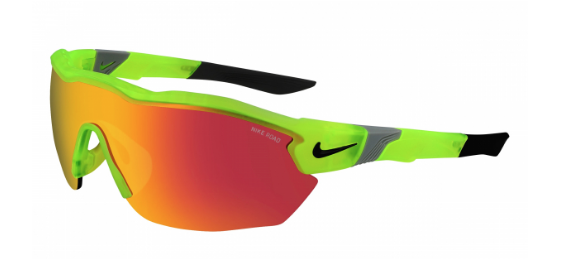 Nike Show X3 Elite L E DJ5560-012 Volt/Black Frame | Road Tint with Red Mirror Lens