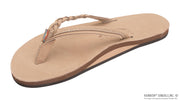 Rainbow Sandals Women's Flirty Braidy - Single Layer Premier Leather 1/2" Narrow Strap with Braid