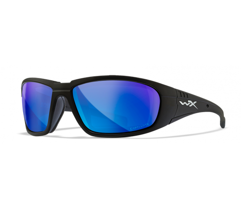 Wiley X Boss CCBOS09 Matte Black Frame | Captivate Polarized Blue Mirror Lens