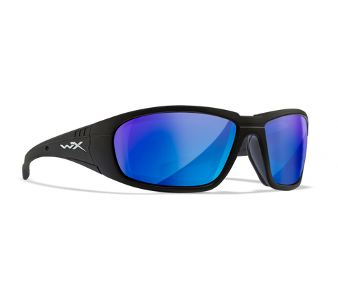 Wiley X Boss CCBOS09 Matte Black Frame | Captivate Polarized Blue Mirror Lens
