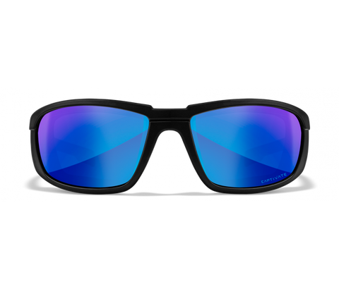 Wiley X Boss CCBOS09 Matte Black Frame | Captivate Polarized Blue Mirror Lens