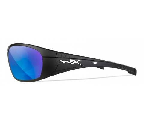 Wiley X Boss CCBOS09 Matte Black Frame | Captivate Polarized Blue Mirror Lens