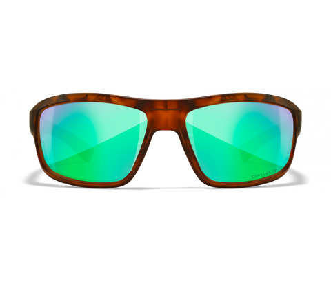 Wiley X Contend ACCNT07 Matte Demi Frame | Captivate Polarized Green Mirror Lens