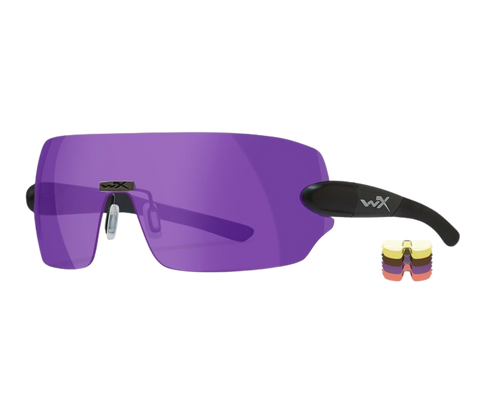Wiley X Detection 1205 - 5 Lens Kit Black Frame | Clear/Yellow/Orange/Purple/Copper Lens