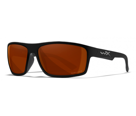 Wiley X Peak ACPEA02 Matte Black Frame | Captivate Polarized Copper Lens