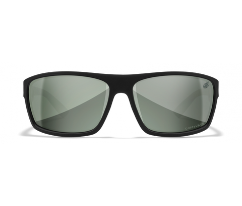 Wiley X Peak ACPEA40 Matte Black Frame | Harvick Captivate Polarized Plat Flash Lens