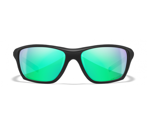 Wiley X Aspect ACASP17 Matte Black Frame | Captivate Polarized Green Mirror Lens