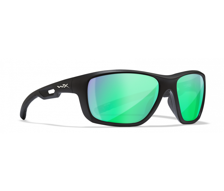 Wiley X Aspect ACASP17 Matte Black Frame | Captivate Polarized Green Mirror Lens