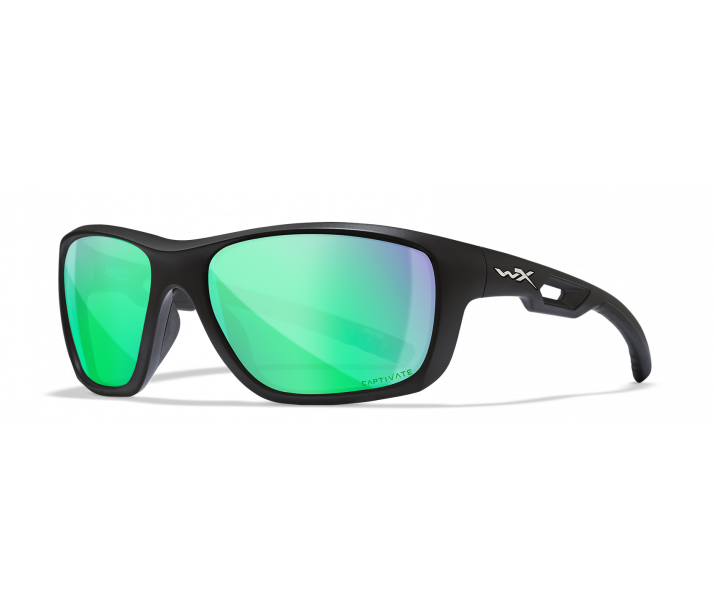 Wiley X Aspect ACASP17 Matte Black Frame | Captivate Polarized Green Mirror Lens
