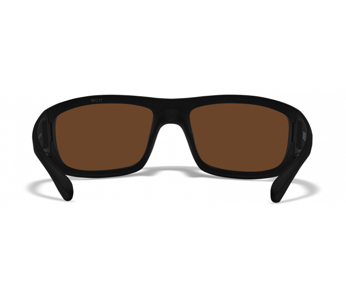 Wiley X Omega AC0ME22 Wheeler Matte Black Frame | Captivate Polarized Green Mirror Lens