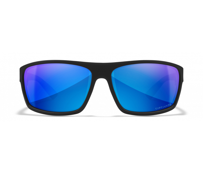 Wiley X Peak ACPEA19 Matte Black Frame | Captivate Polarized Blue Mirror Lens