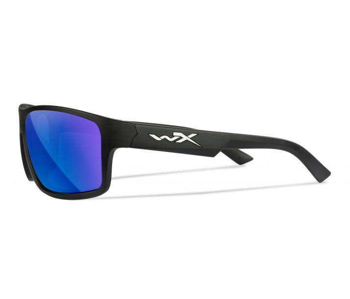 Wiley X Peak ACPEA19 Matte Black Frame | Captivate Polarized Blue Mirror Lens